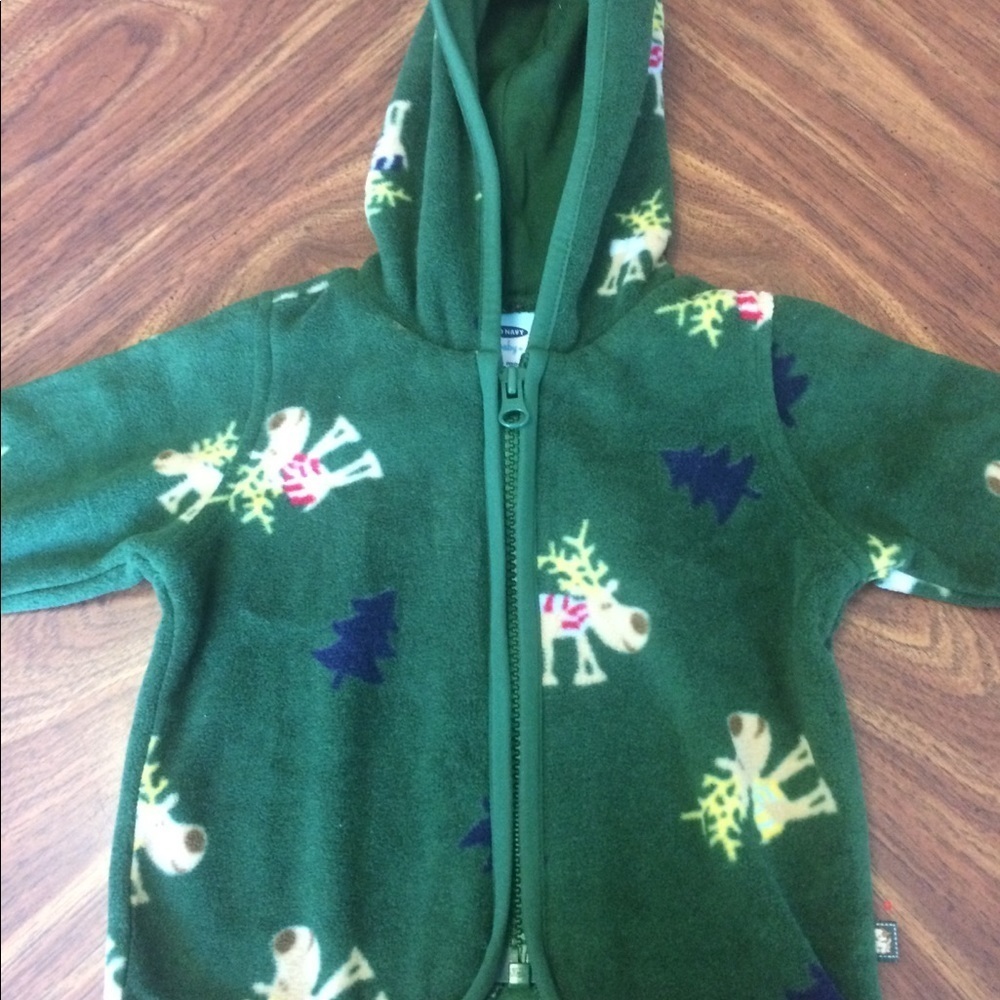 🙉🐵🔥💥🐶🐻🦊🦁OLD Navy baby fleece hooded jacket